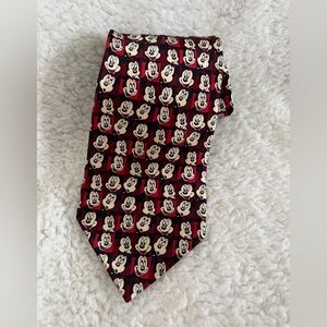 Disney Mickey Mouse Mens 100% Silk Tie, Allover Print Neck Tie, vintage